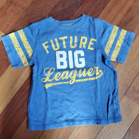 Carter's Blue/Yellow "Future Big Leaguer" T-Shirt Size 2T - Picture 1 of 9